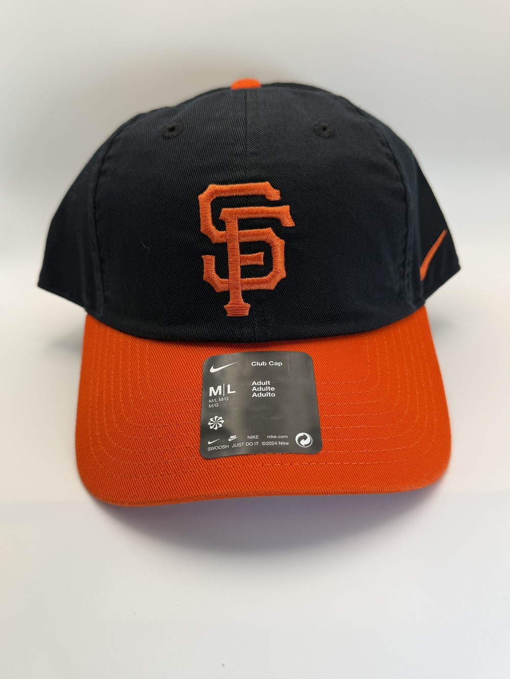Nike San Francisco Giants Club Cap M/L Black Orange 2024 NWT Adjustable